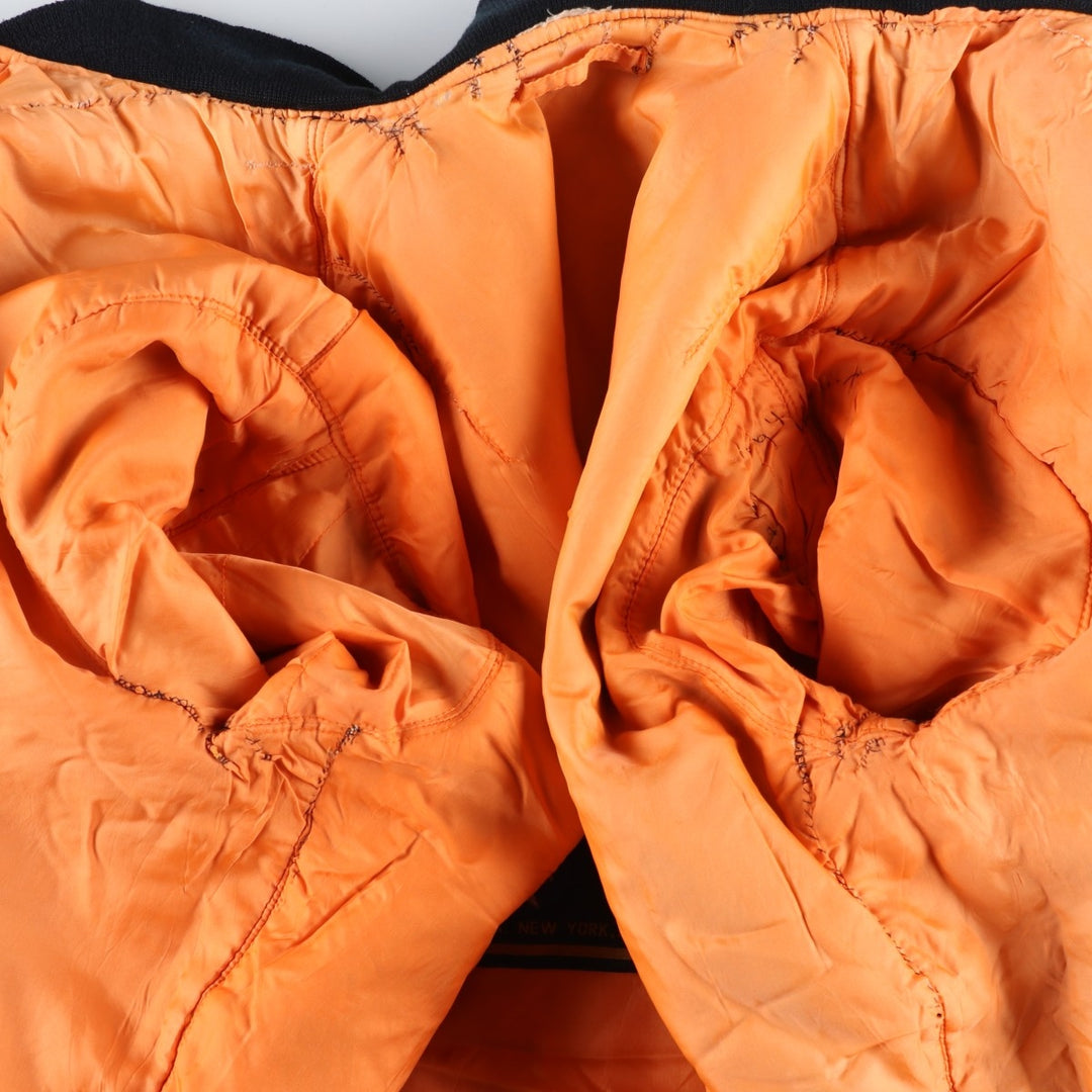 Civilian Avirex MA-1 Pin-Up Girl Padded Military Flight Jacket, Men's Size L Nylon black type Vintage Second Hand