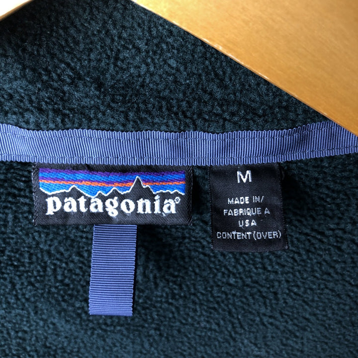 00'S Patagonia SYNCHILLA 25410F4 fleece jacket made in USA, men's size M polyester green type Vintage Second Hand