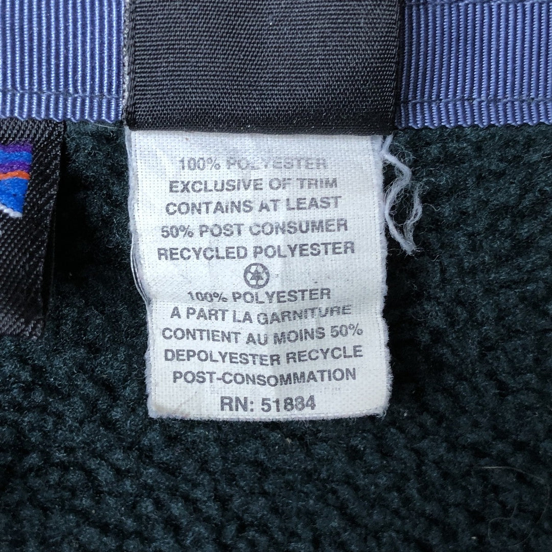 00'S Patagonia SYNCHILLA 25410F4 fleece jacket made in USA, men's size M polyester green type Vintage Second Hand
