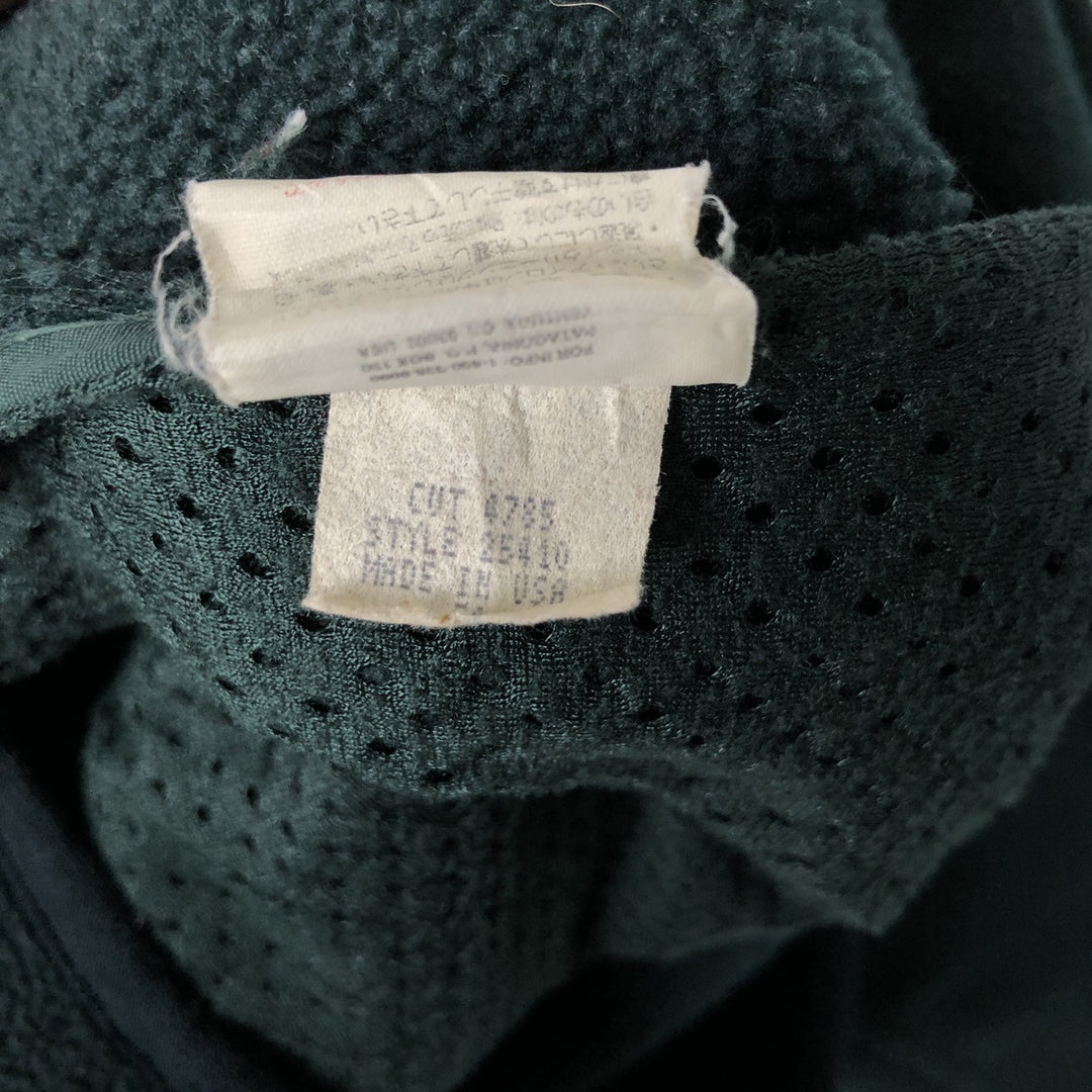 00'S Patagonia SYNCHILLA 25410F4 fleece jacket made in USA, men's size M polyester green type Vintage Second Hand
