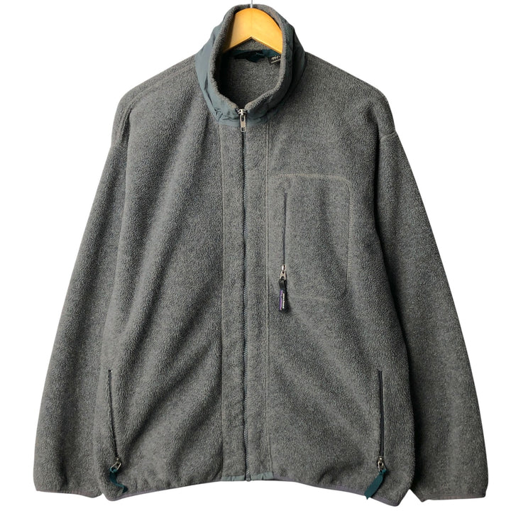 90'S Patagonia Synchilla Fleece Jacket (25410F96), Made in USA, Men's Size L, Vintage polyester gray type Vintage Second Hand