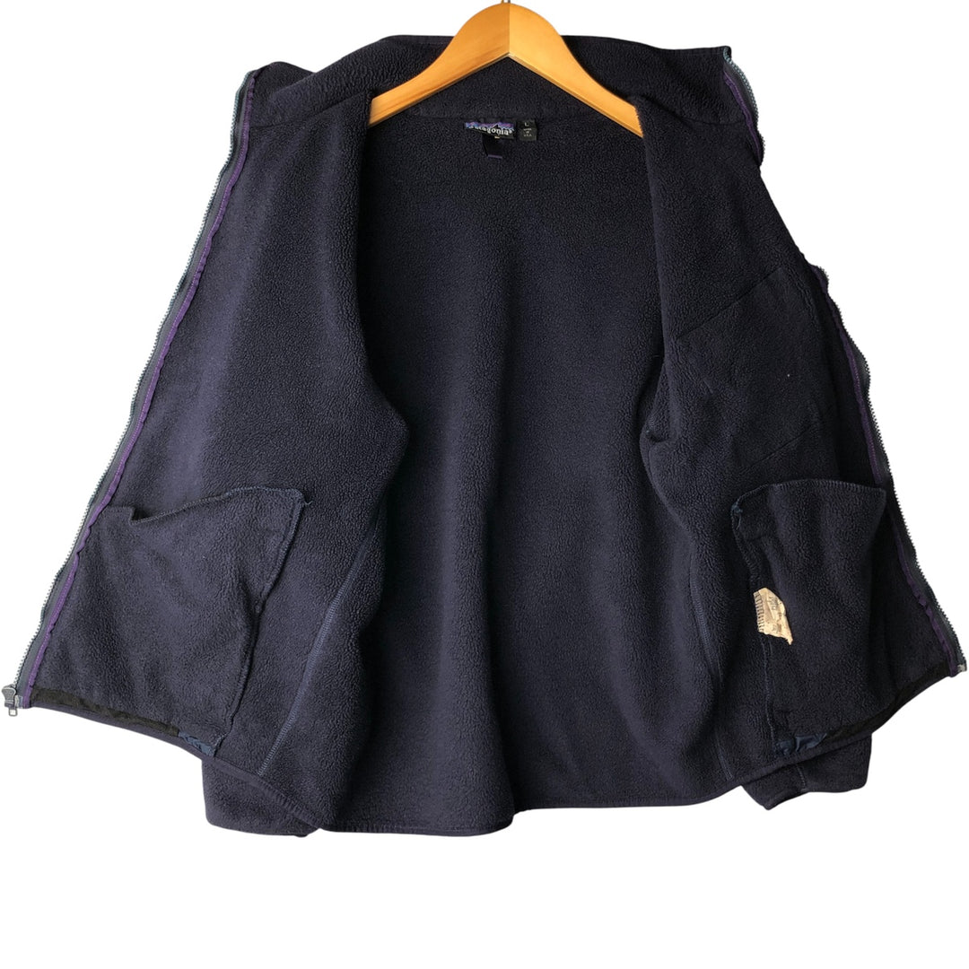 Patagonia fleece jacket, made in the USA, men's size L polyester navy blue type Vintage Second Hand