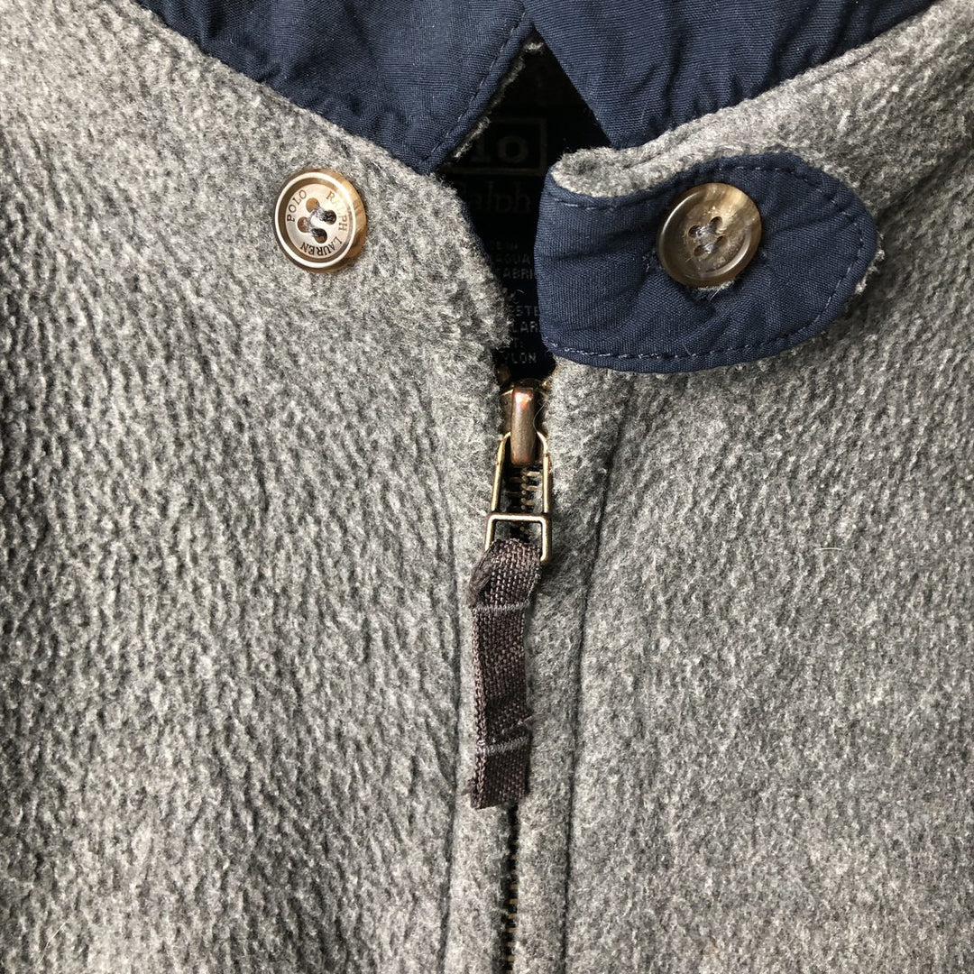 Ralph Lauren POLO by Ralph Lauren Swing Top Fleece Jacket, Men's Size Medium polyester gray type Vintage Second Hand