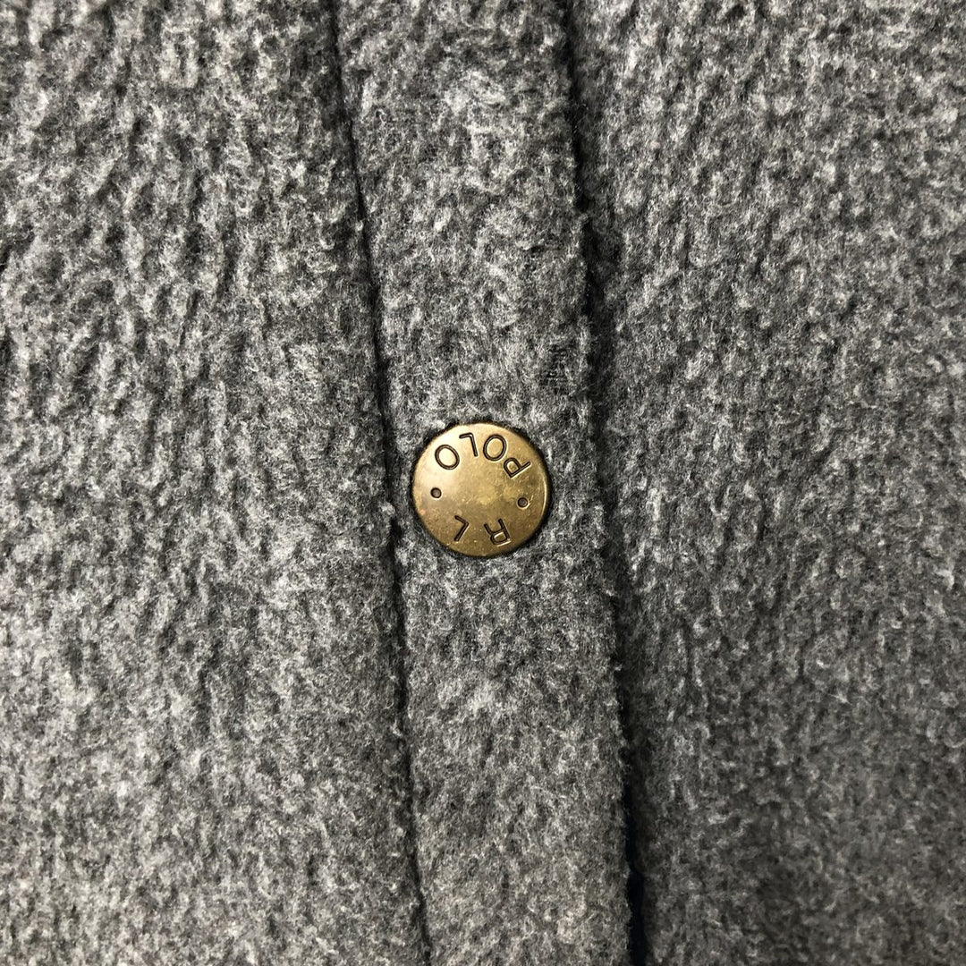 Ralph Lauren POLO by Ralph Lauren Swing Top Fleece Jacket, Men's Size Medium polyester gray type Vintage Second Hand