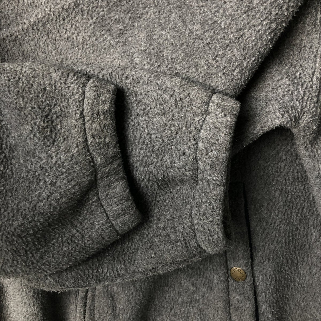 Ralph Lauren POLO by Ralph Lauren Swing Top Fleece Jacket, Men's Size Medium polyester gray type Vintage Second Hand