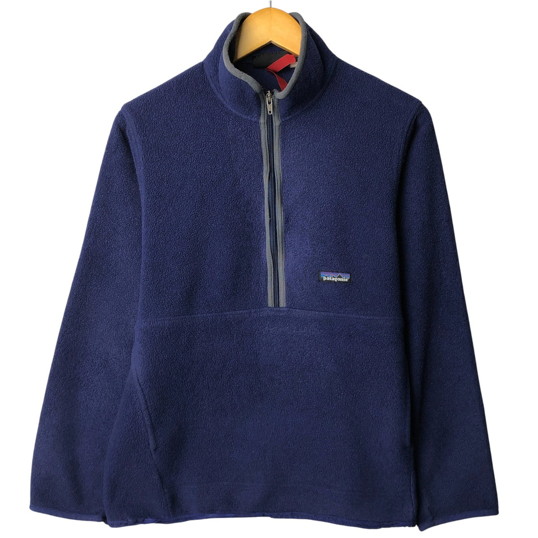 2000'S Patagonia SYNCHILLA Half-Zip Fleece Pullover (25735SP01), Men's Size Small polyester navy blue type Vintage Second Hand