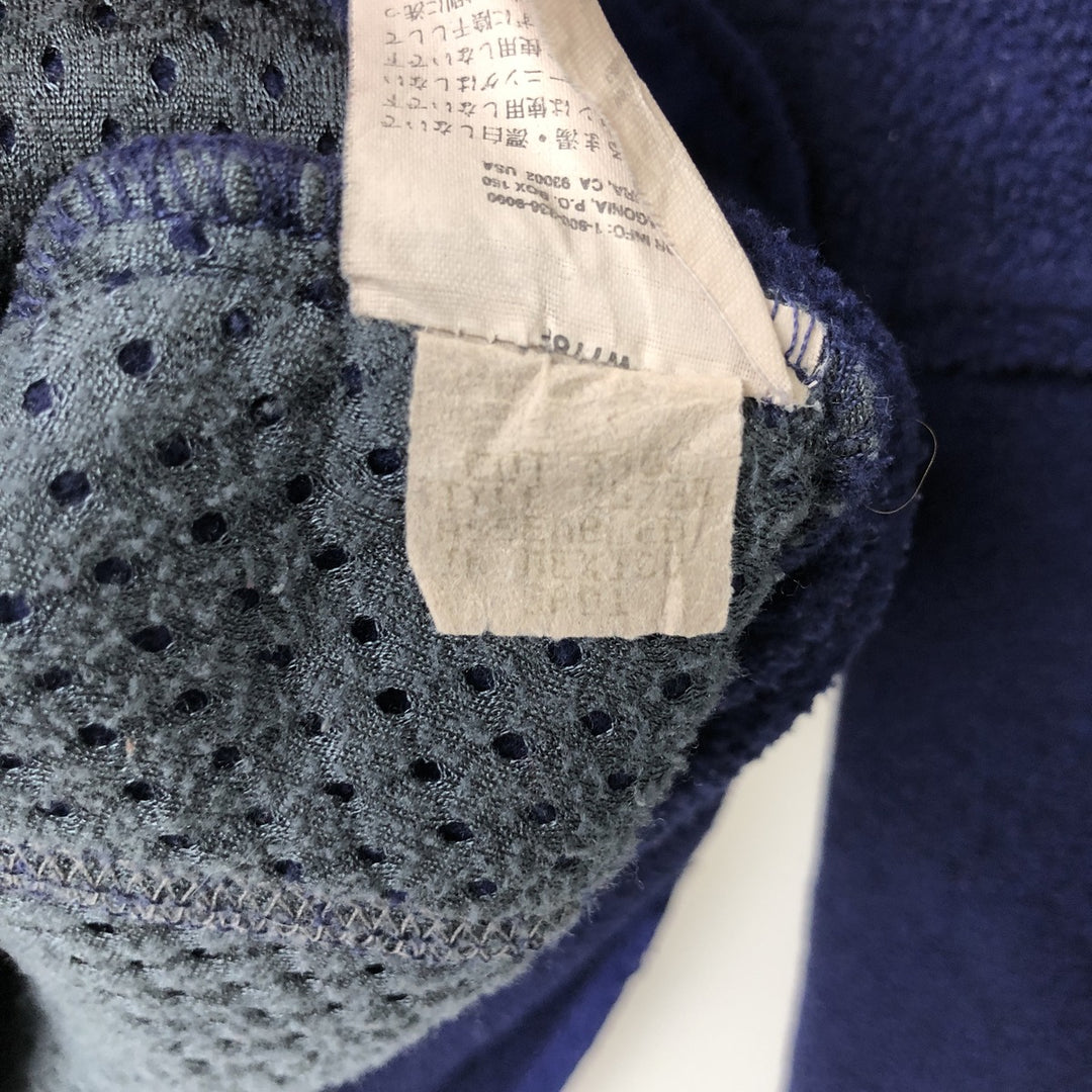 2000'S Patagonia SYNCHILLA Half-Zip Fleece Pullover (25735SP01), Men's Size Small polyester navy blue type Vintage Second Hand