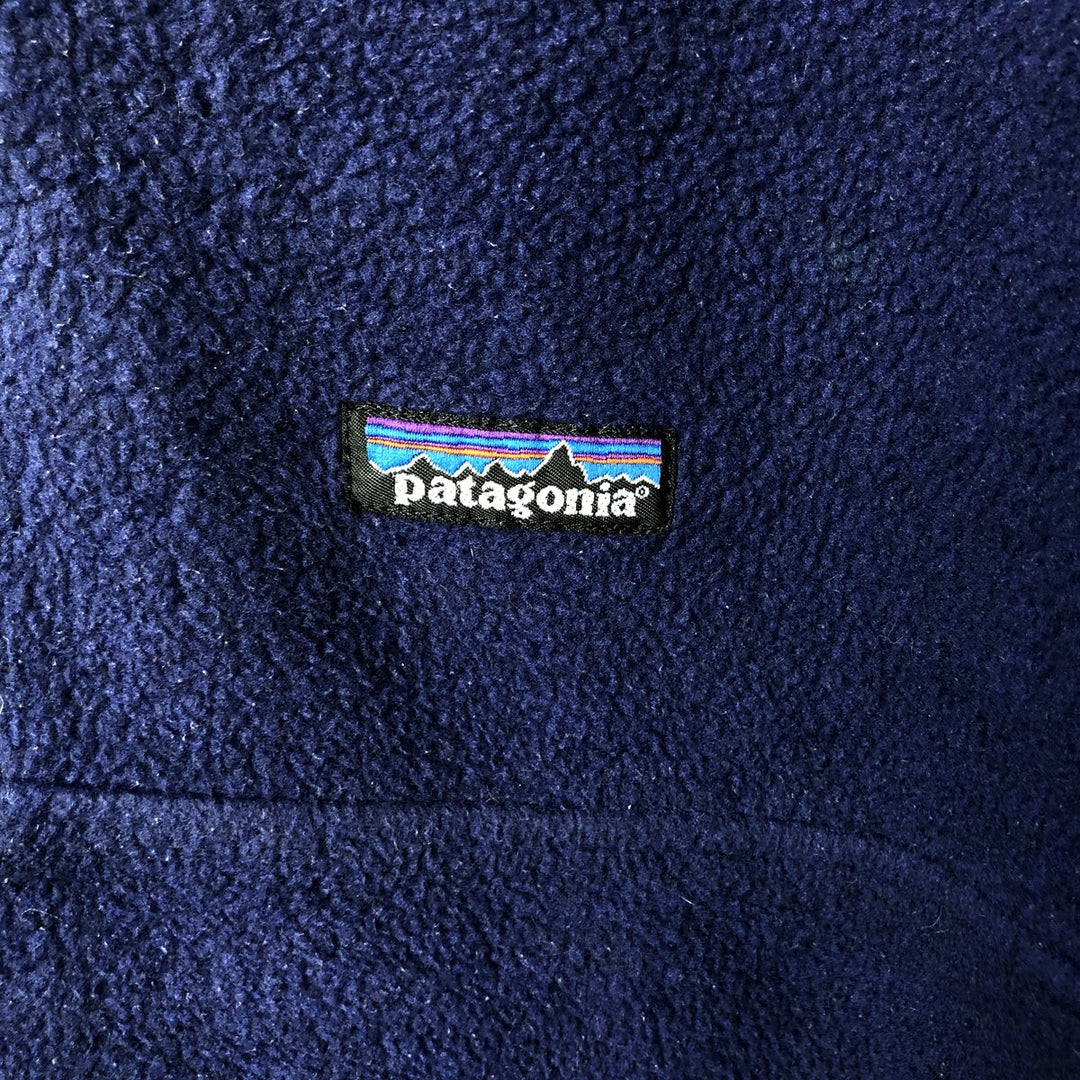 2000'S Patagonia SYNCHILLA Half-Zip Fleece Pullover (25735SP01), Men's Size Small polyester navy blue type Vintage Second Hand