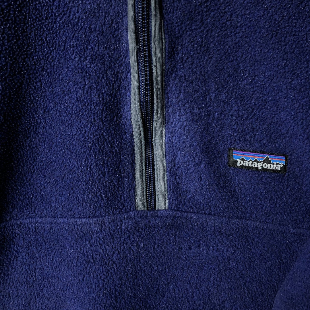 2000'S Patagonia SYNCHILLA Half-Zip Fleece Pullover (25735SP01), Men's Size Small polyester navy blue type Vintage Second Hand