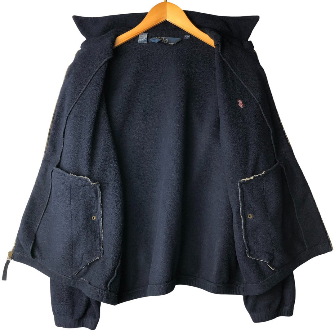 Ralph Lauren POLO by Ralph Lauren Swing Top Type Fleece Jacket Men's L size polyester navy blue type Vintage Second Hand