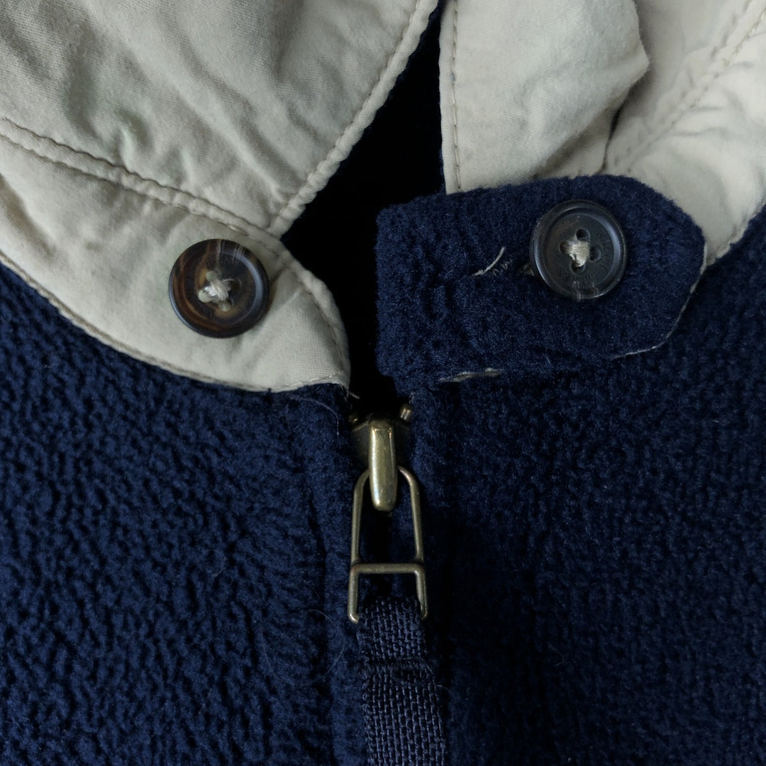 Ralph Lauren POLO by Ralph Lauren Swing Top Type Fleece Jacket Men's L size polyester navy blue type Vintage Second Hand