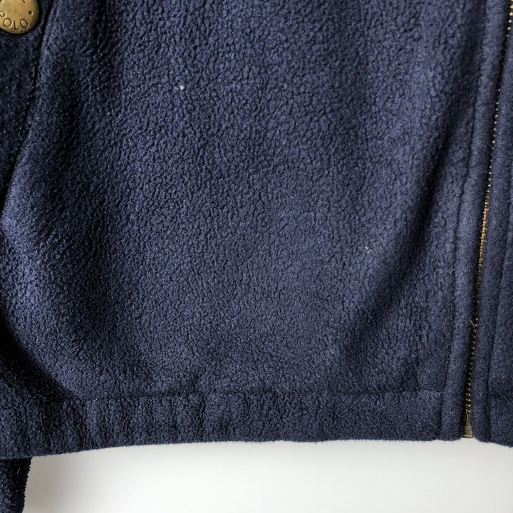 Ralph Lauren POLO by Ralph Lauren Swing Top Type Fleece Jacket Men's L size polyester navy blue type Vintage Second Hand