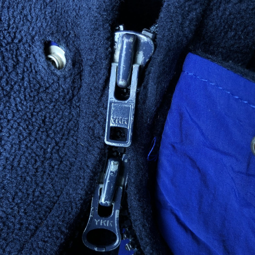 Ralph Lauren POLO SPORT fleece full-zip hoodie, made in the USA, men's size XXL polyester navy blue type Vintage Second Hand