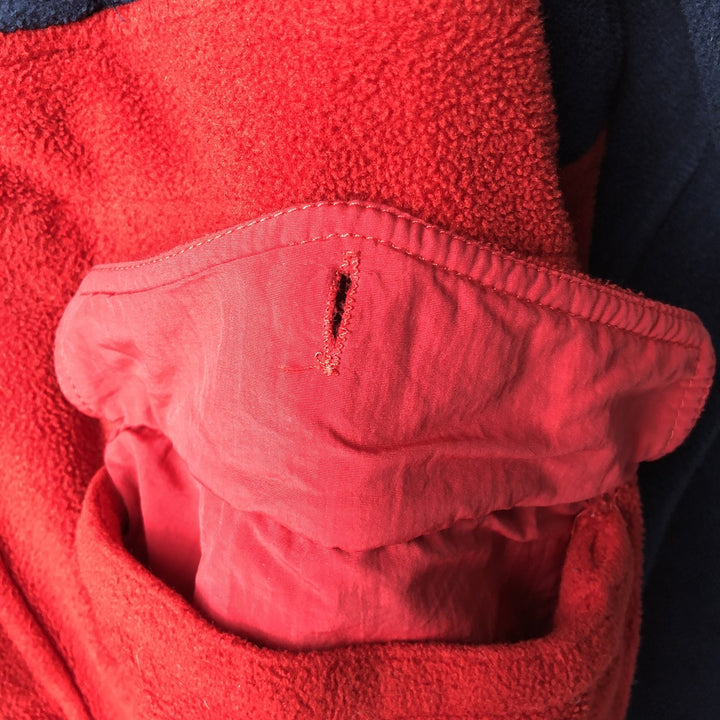 Ralph Lauren POLO SPORT fleece full-zip hoodie, made in the USA, men's size XXL polyester navy blue type Vintage Second Hand