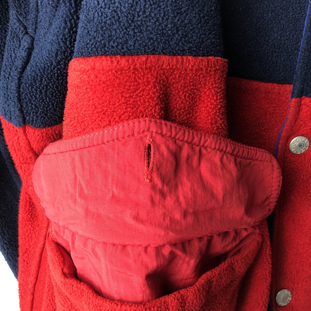 Ralph Lauren POLO SPORT fleece full-zip hoodie, made in the USA, men's size XXL polyester navy blue type Vintage Second Hand