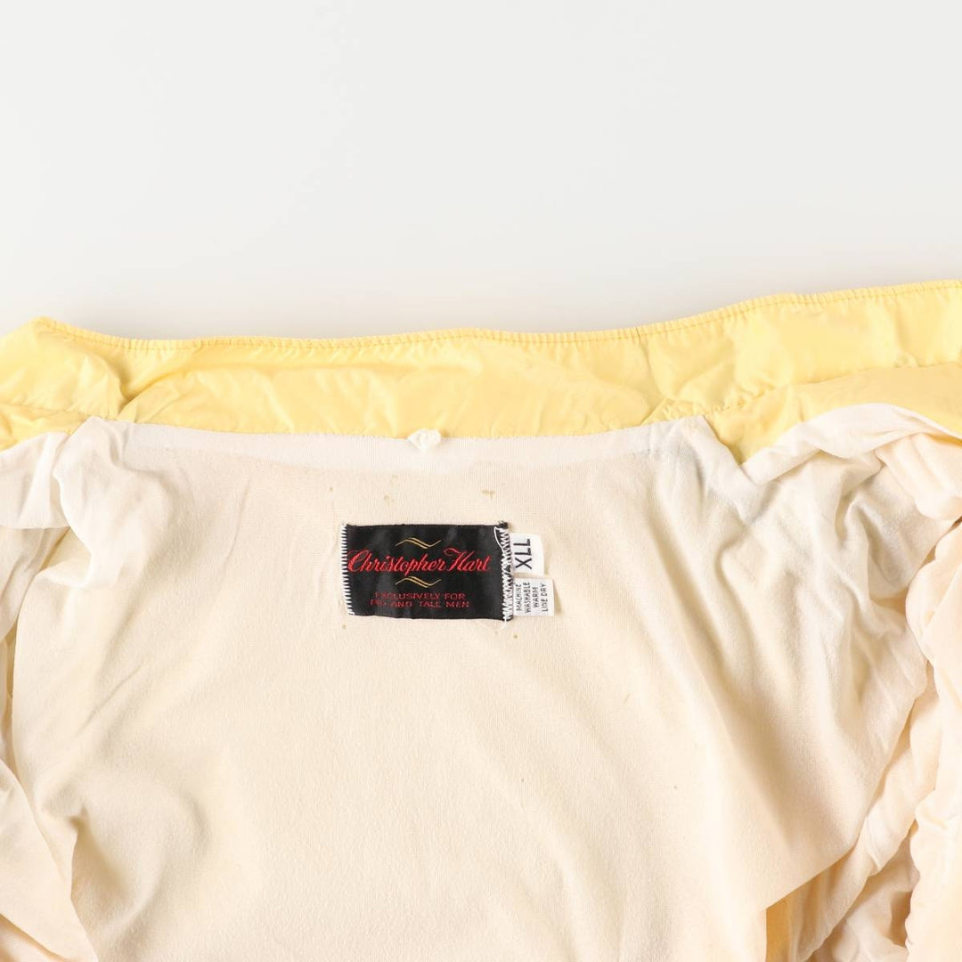 Vintage 1970'S Christopher Hart nylon jacket, men's size XXL unclear yellow type Vintage Second Hand
