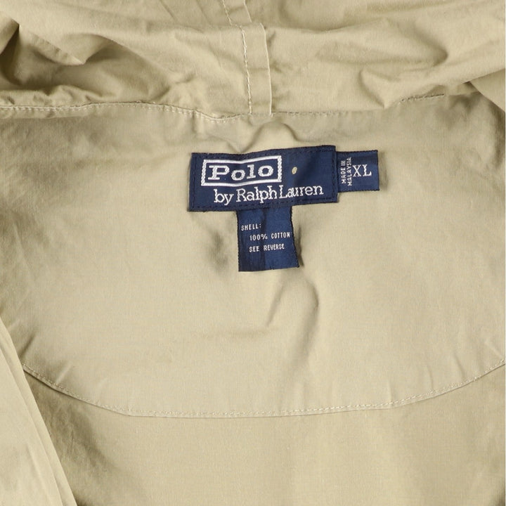 Ralph Lauren POLO by Ralph Lauren cotton hoodie, men's size XL cotton Beige type Vintage Second Hand