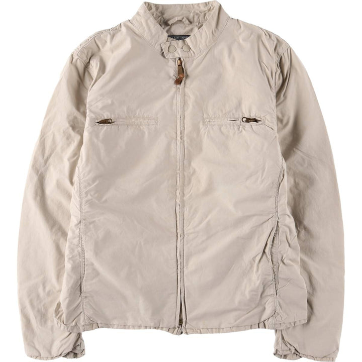 2000'S Ralph Lauren Polo Jeans Company Stars and Stripes Motorcycle Jacket, Men's Size L cotton Beige type Vintage Second Hand