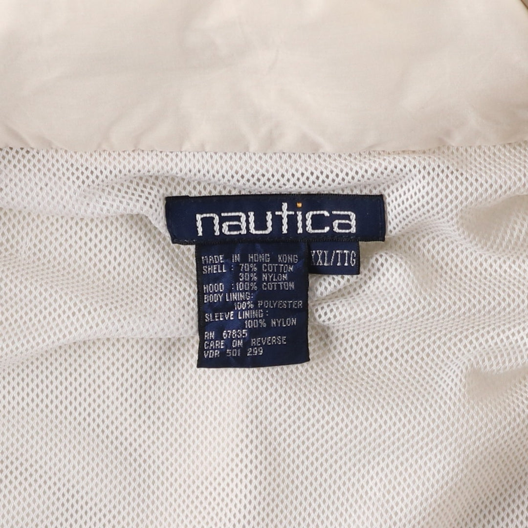90'S Nautica Sailing Jacket, Men's, XXL, Vintage cotton unbleached Vintage Second Hand
