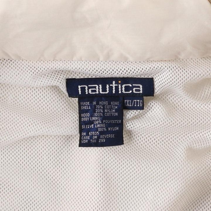 90'S Nautica Sailing Jacket, Men's, XXL, Vintage cotton unbleached Vintage Second Hand