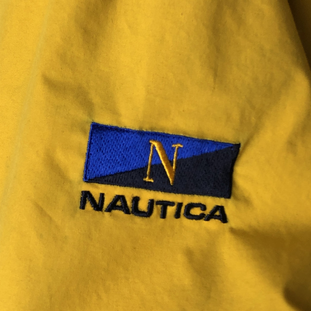 Vintage 90'S Nautica Check Pattern Reversible Cotton Blouson, Men's Size Small cotton yellow type Vintage Second Hand