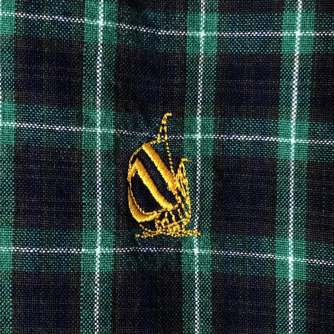 Vintage 90'S Nautica Check Pattern Reversible Cotton Blouson, Men's Size Small cotton yellow type Vintage Second Hand
