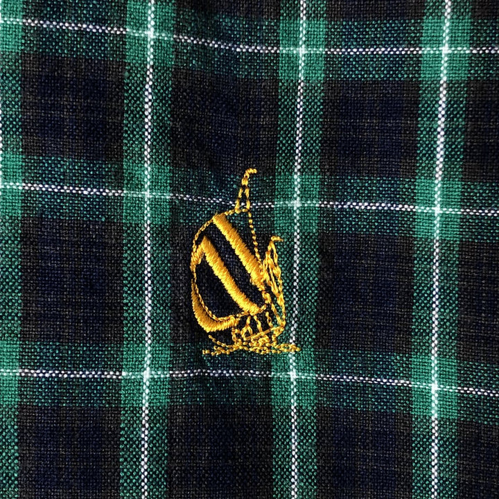 Vintage 90'S Nautica Check Pattern Reversible Cotton Blouson, Men's Size Small cotton yellow type Vintage Second Hand
