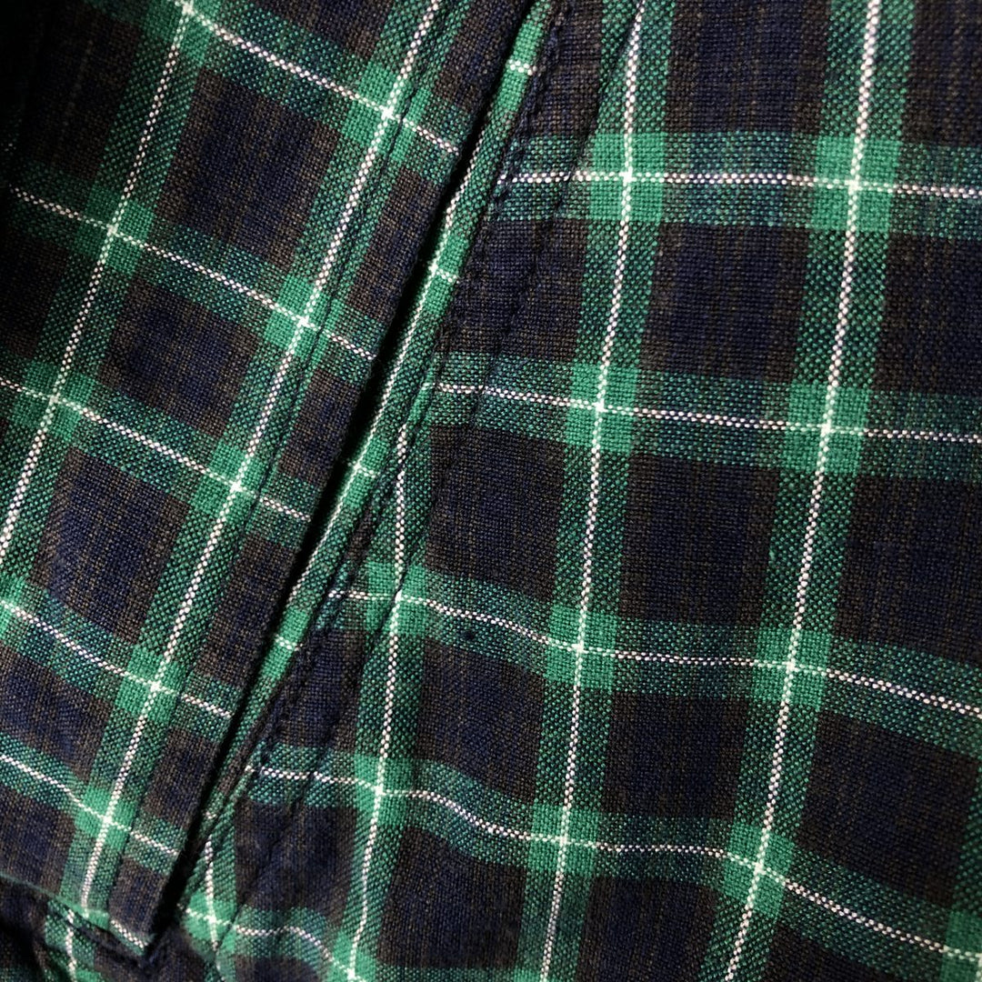 Vintage 90'S Nautica Check Pattern Reversible Cotton Blouson, Men's Size Small cotton yellow type Vintage Second Hand