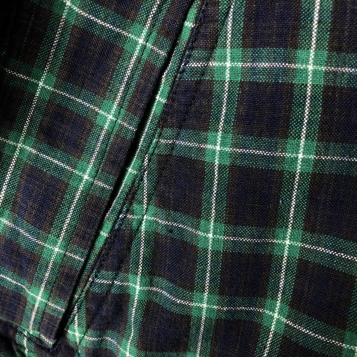 Vintage 90'S Nautica Check Pattern Reversible Cotton Blouson, Men's Size Small cotton yellow type Vintage Second Hand