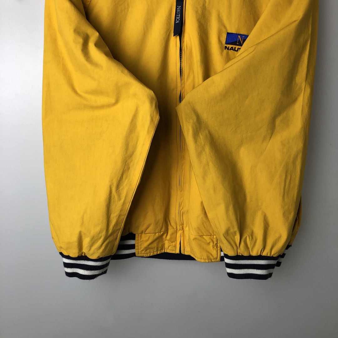 Vintage 90'S Nautica Check Pattern Reversible Cotton Blouson, Men's Size Small cotton yellow type Vintage Second Hand