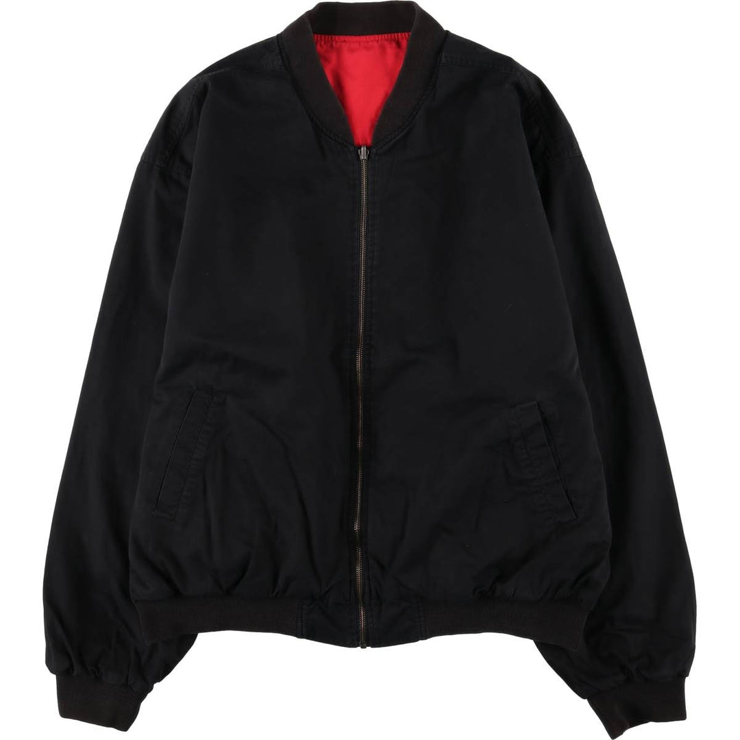 Marlboro Advertising Reversible Cotton Blouson with Back Logo, Men's Size XL cotton black type Vintage Second Hand