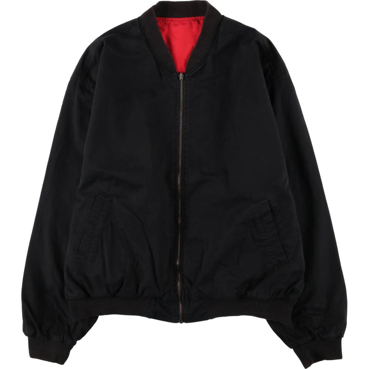 Marlboro Advertising Reversible Cotton Blouson with Back Logo, Men's Size XL cotton black type Vintage Second Hand