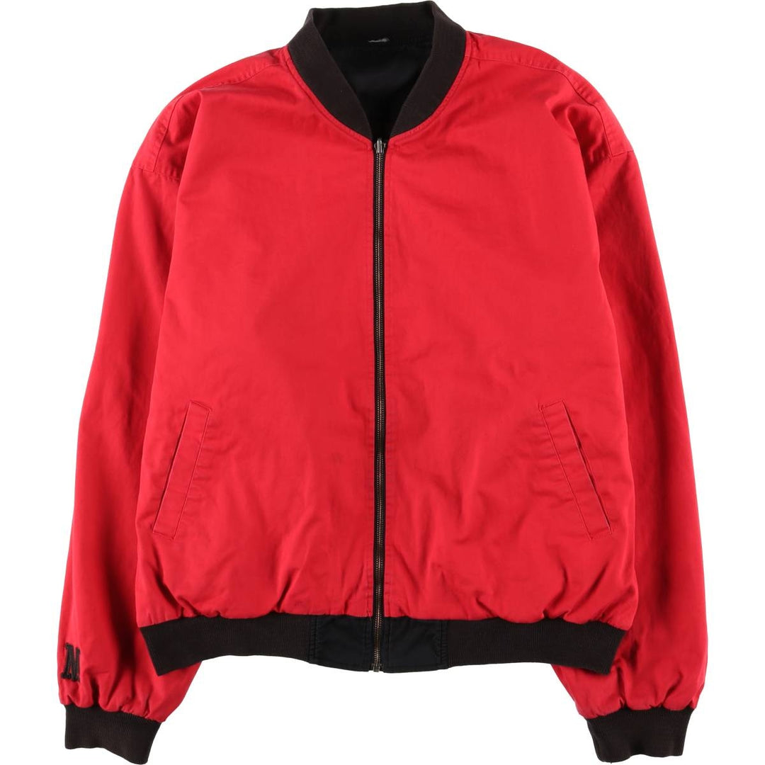 Marlboro Advertising Reversible Cotton Blouson with Back Logo, Men's Size XL cotton black type Vintage Second Hand