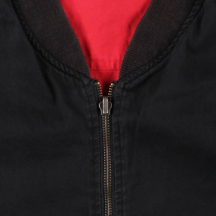 Marlboro Advertising Reversible Cotton Blouson with Back Logo, Men's Size XL cotton black type Vintage Second Hand