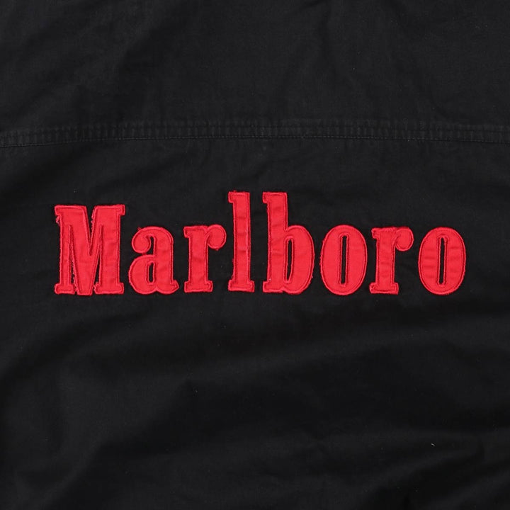Marlboro Advertising Reversible Cotton Blouson with Back Logo, Men's Size XL cotton black type Vintage Second Hand