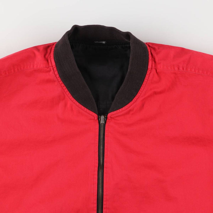 Marlboro Advertising Reversible Cotton Blouson with Back Logo, Men's Size XL cotton black type Vintage Second Hand