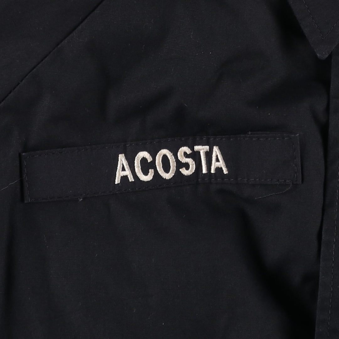 90'S US Navy Military Utility Jacket, Made in USA, Medium X-Short, Men's Size M, Vintage polyester black type Vintage Second Hand