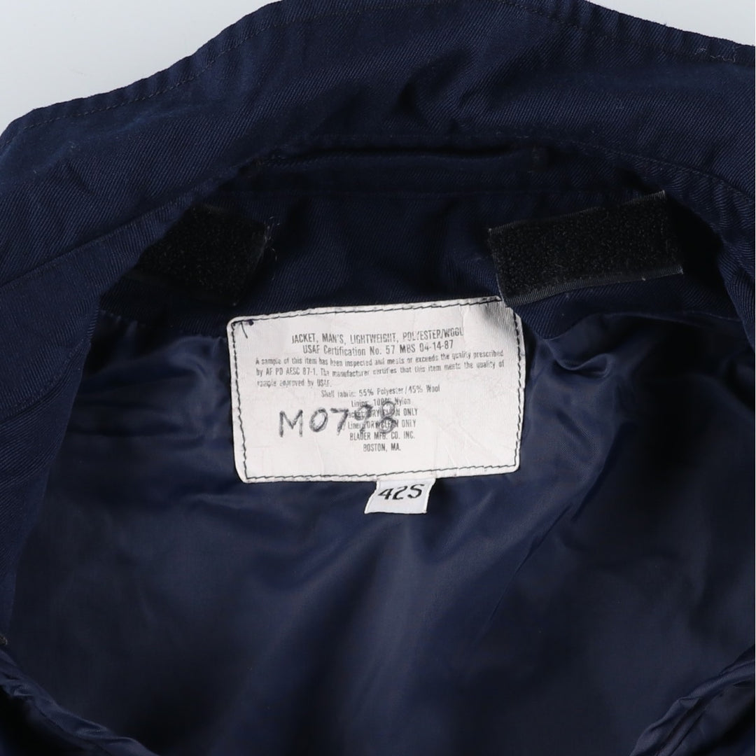 Vintage US Military USAIR Force Blauer Lightweight Jacket, Size 42, Men's Medium polyester navy blue type Vintage Second Hand