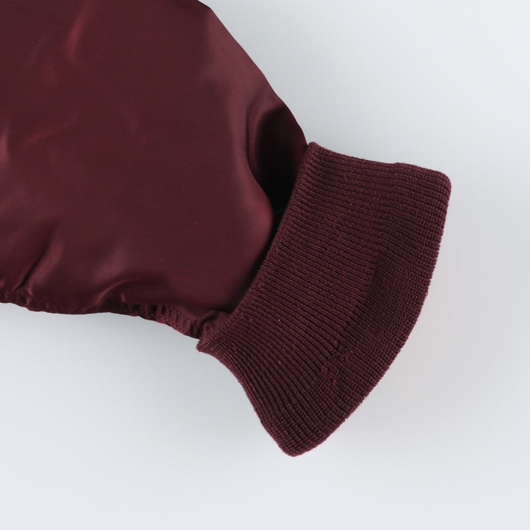 Civilian Alpha MA-1 Type Military Flight Jacket Men's M Size Nylon burgundy type Vintage Second Hand