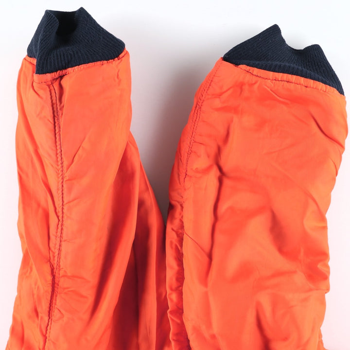 90'S civilian Alpha MA-1 style padded military flight jacket, made in the USA, men's size XL, vintage Nylon blue type Vintage Second Hand