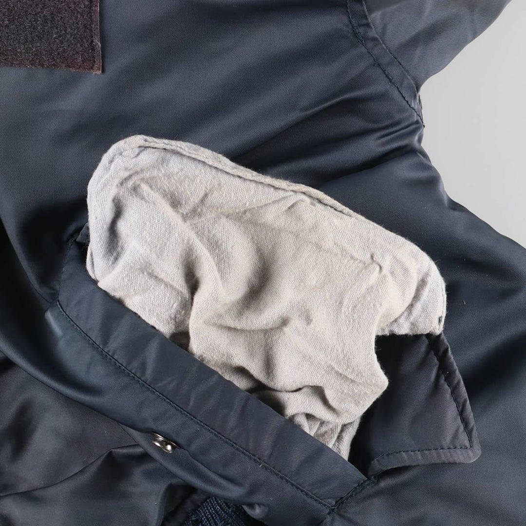 Avirex MA-1 style padded military flight jacket, men's size XL Nylon navy blue type Vintage Second Hand
