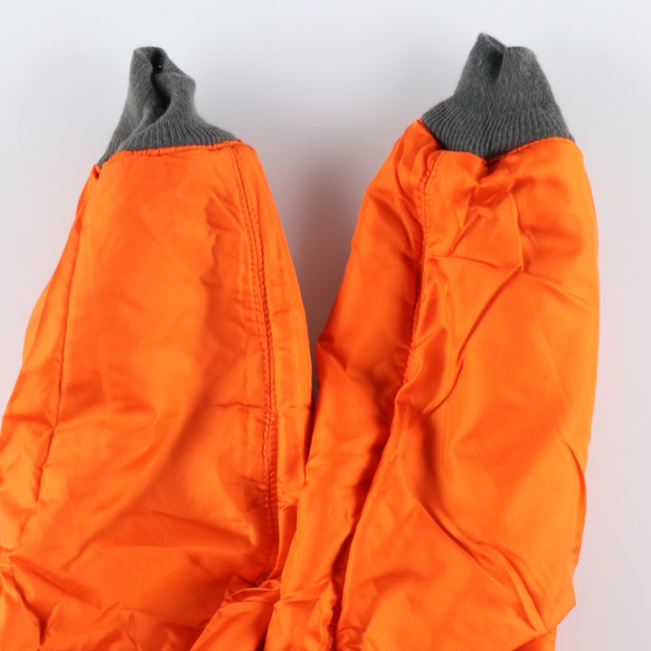 90'S civilian Alpha MA-1 style padded military flight jacket, made in the USA, men's size M, vintage Nylon Khaki type Vintage Second Hand