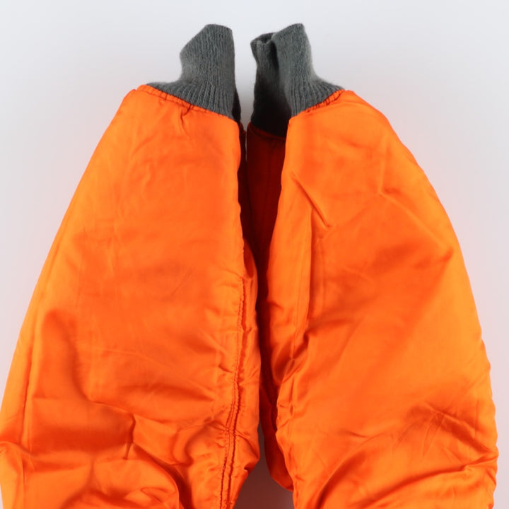 90'S civilian Alpha MA-1 style padded military flight jacket, made in the USA, men's size M, vintage Nylon Khaki type Vintage Second Hand