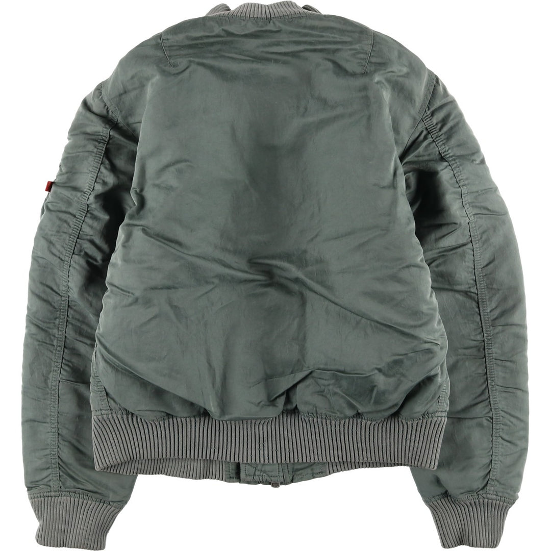 Civilian Alpha MA-1 Military Flight Jacket, Medium, Men's Size M, Vintage Nylon Khaki type Vintage Second Hand