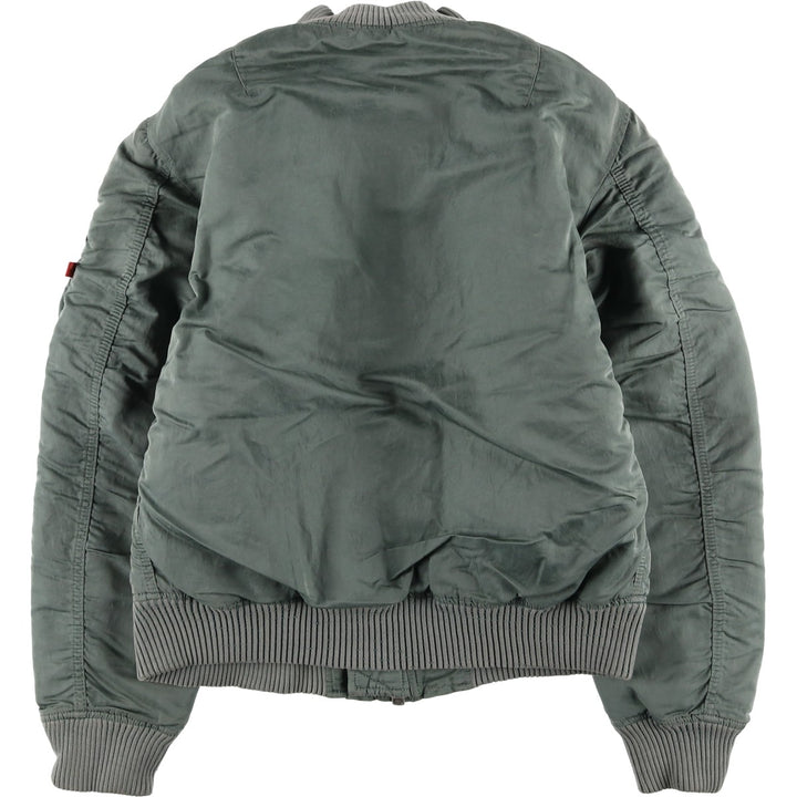 Civilian Alpha MA-1 Military Flight Jacket, Medium, Men's Size M, Vintage Nylon Khaki type Vintage Second Hand