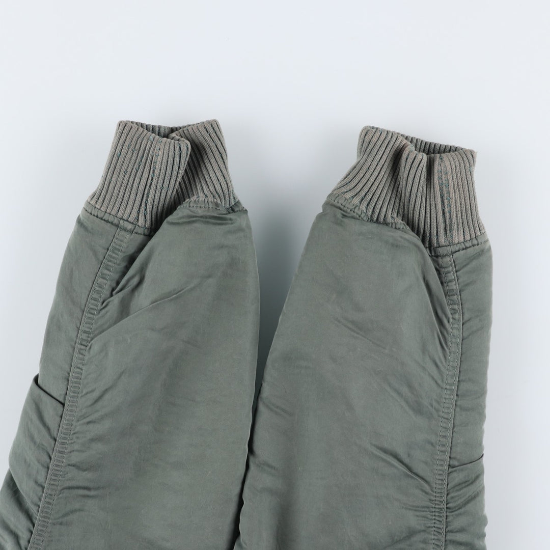 Civilian Alpha MA-1 Military Flight Jacket, Medium, Men's Size M, Vintage Nylon Khaki type Vintage Second Hand