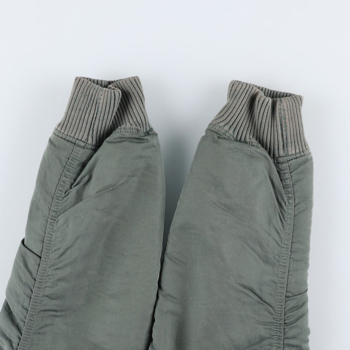 Civilian Alpha MA-1 Military Flight Jacket, Medium, Men's Size M, Vintage Nylon Khaki type Vintage Second Hand