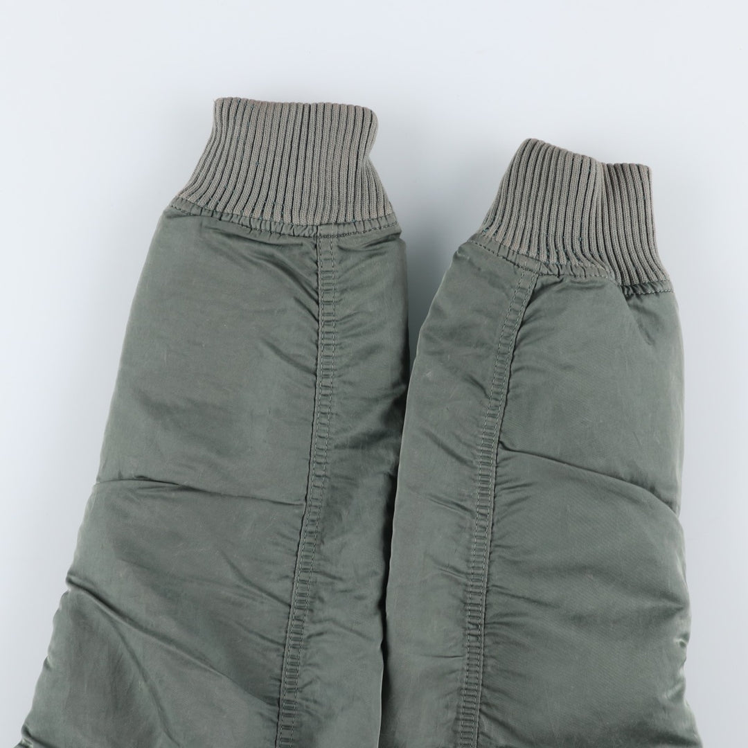 Civilian Alpha MA-1 Military Flight Jacket, Medium, Men's Size M, Vintage Nylon Khaki type Vintage Second Hand