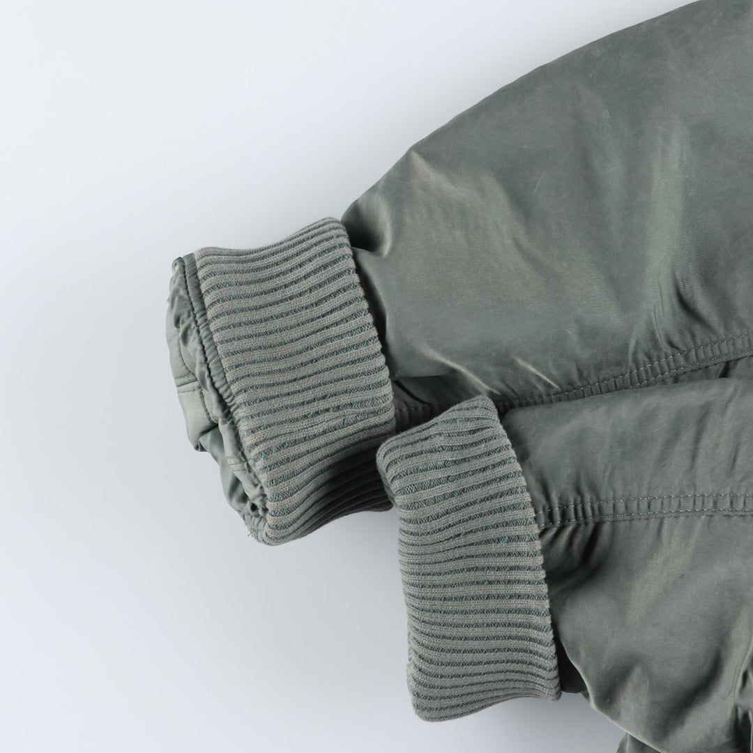 Civilian Alpha MA-1 Military Flight Jacket, Medium, Men's Size M, Vintage Nylon Khaki type Vintage Second Hand