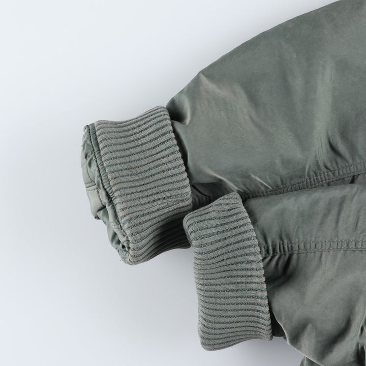 Civilian Alpha MA-1 Military Flight Jacket, Medium, Men's Size M, Vintage Nylon Khaki type Vintage Second Hand